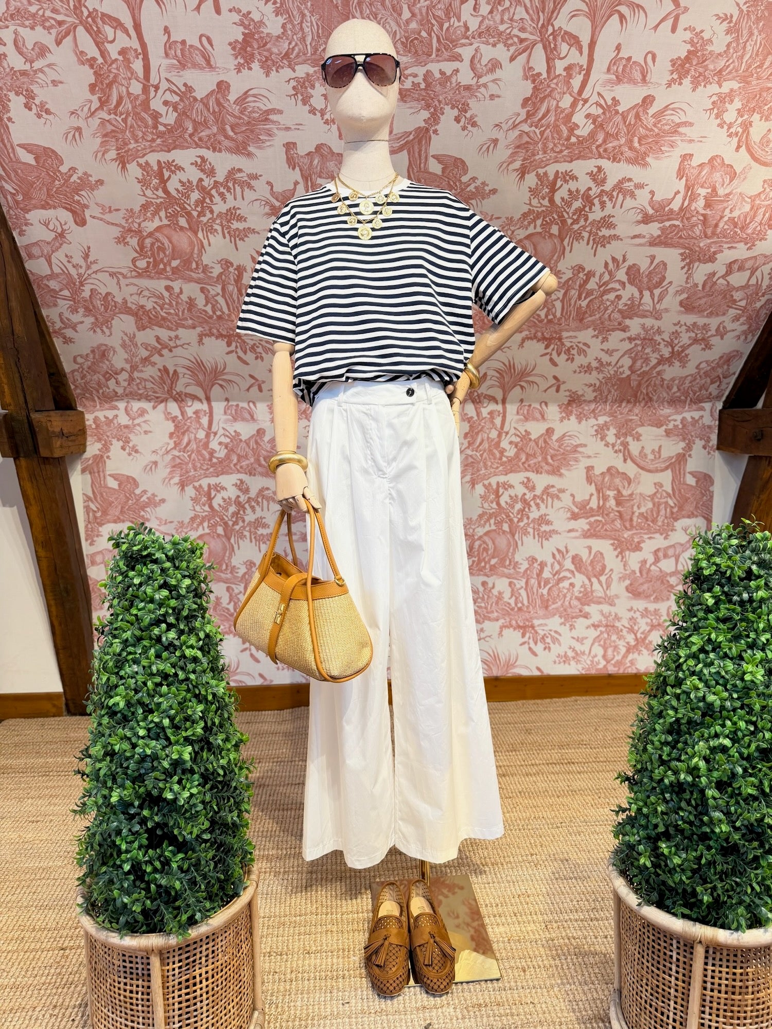 Maxi T-shirt righe blu