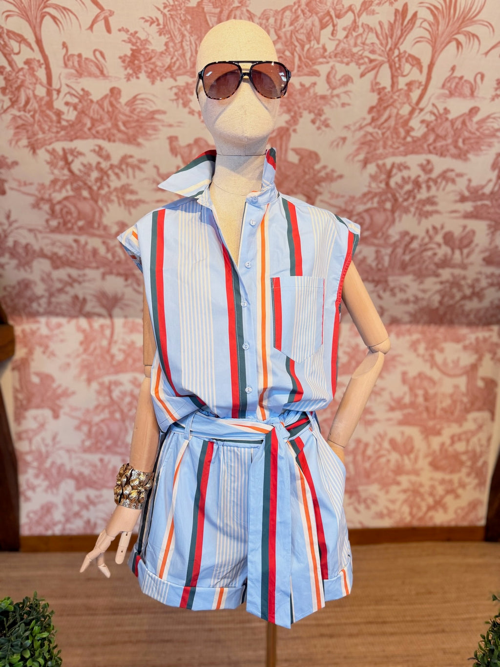 Striped patterned shirt