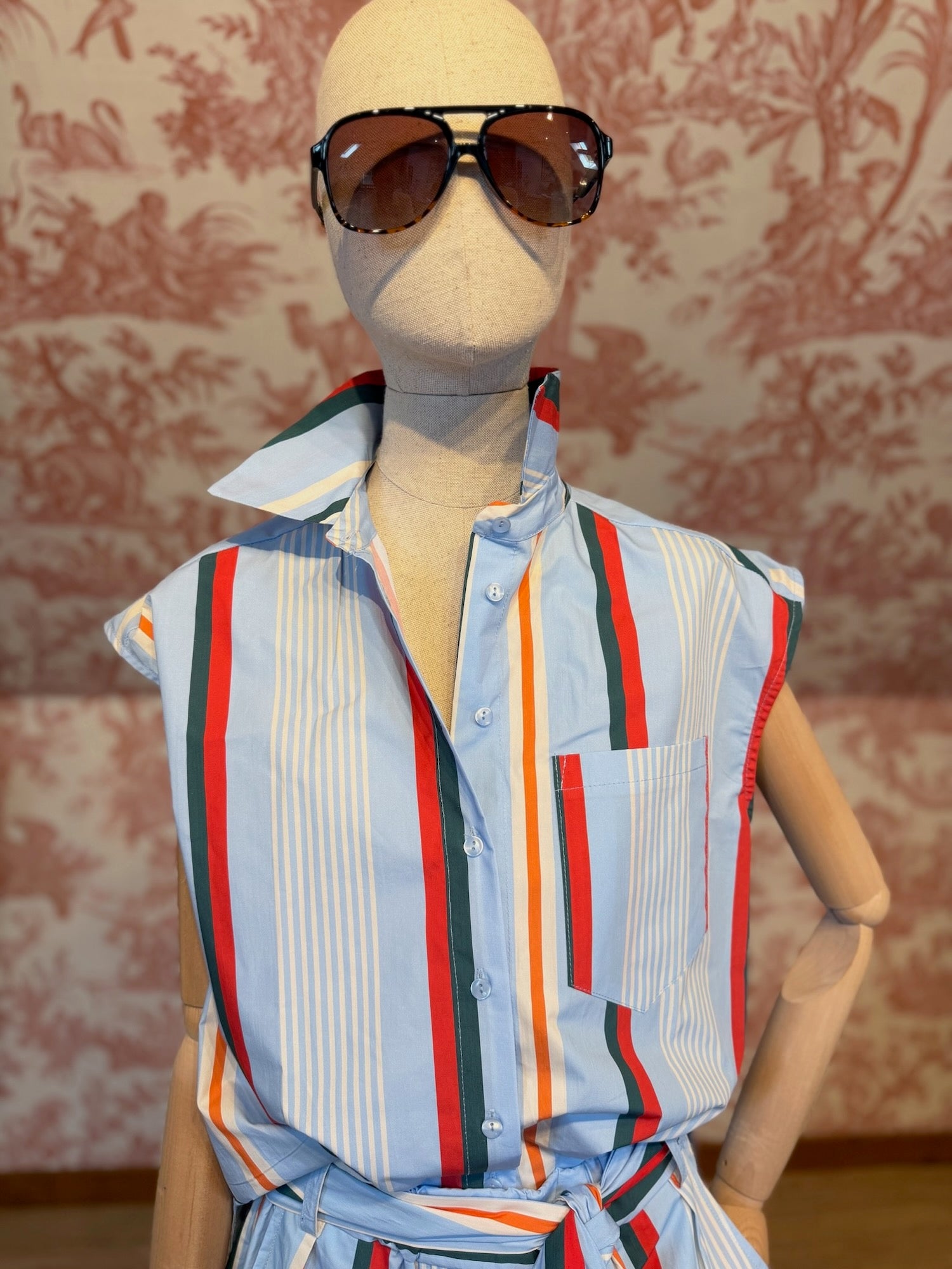 Striped patterned shirt