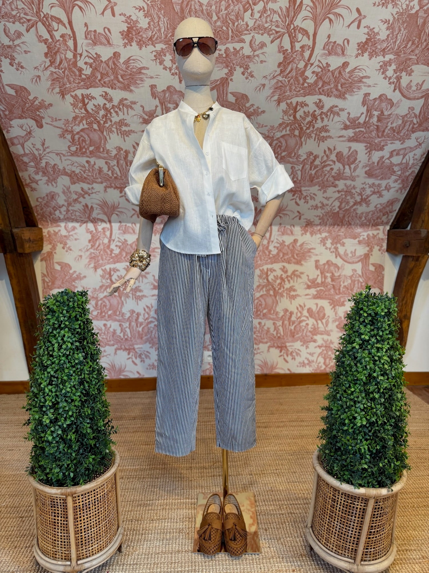Pantalone righe nere