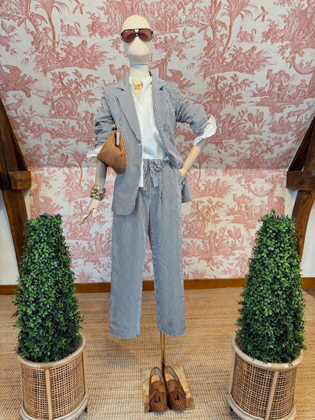 Pantalone righe nere