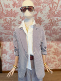 Blazer a righe bordeaux
