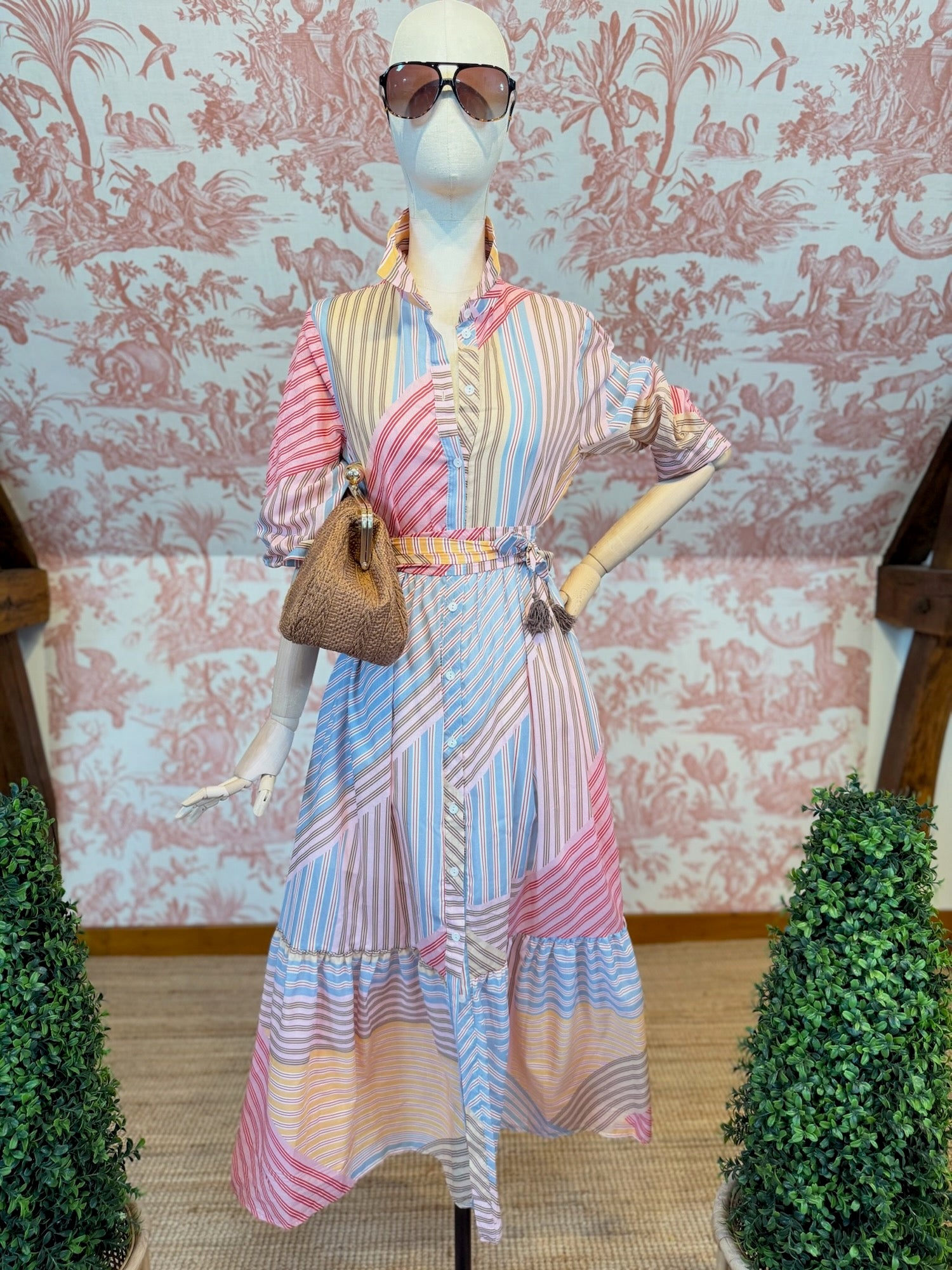 Striped muslin blouse