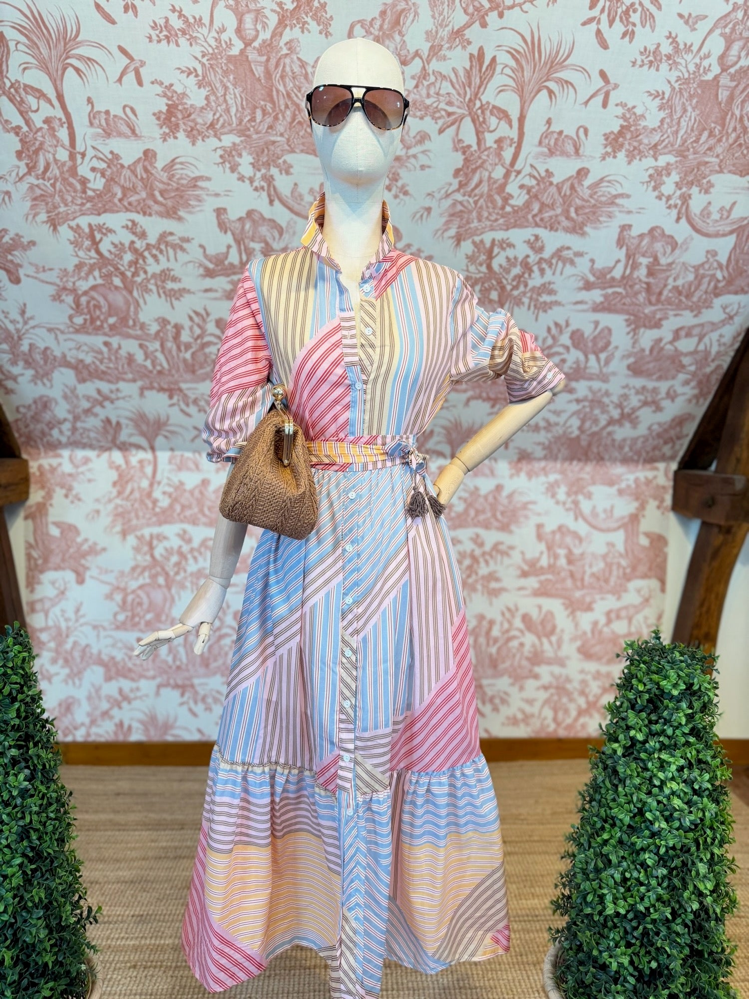 Striped muslin blouse