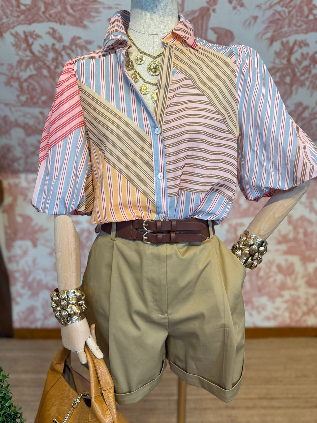 Camicia mussola righe