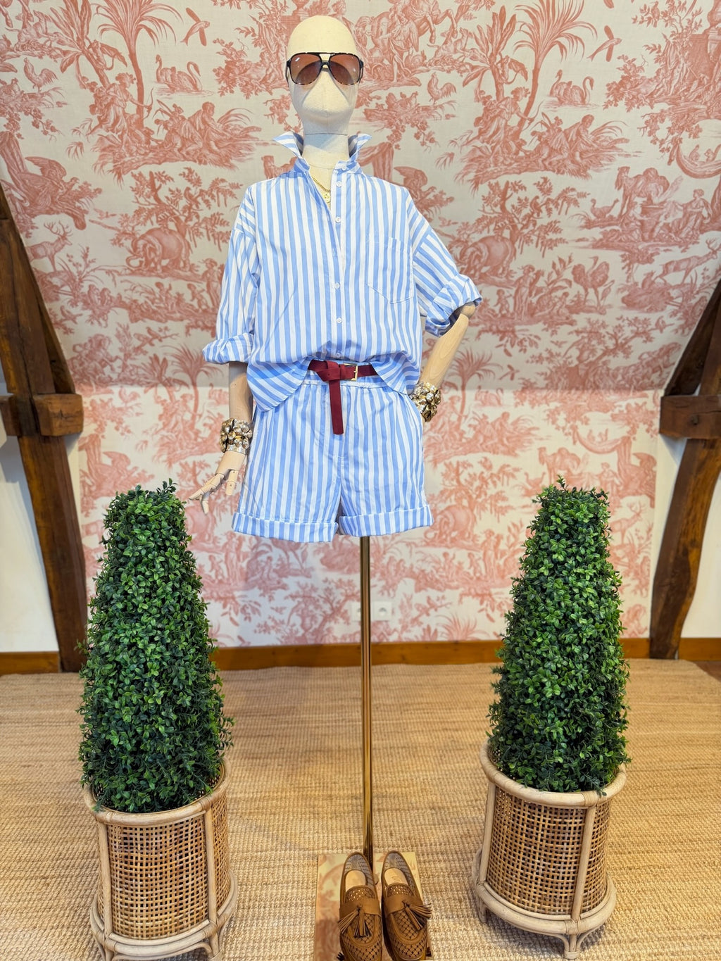 Camicia righe azzurre