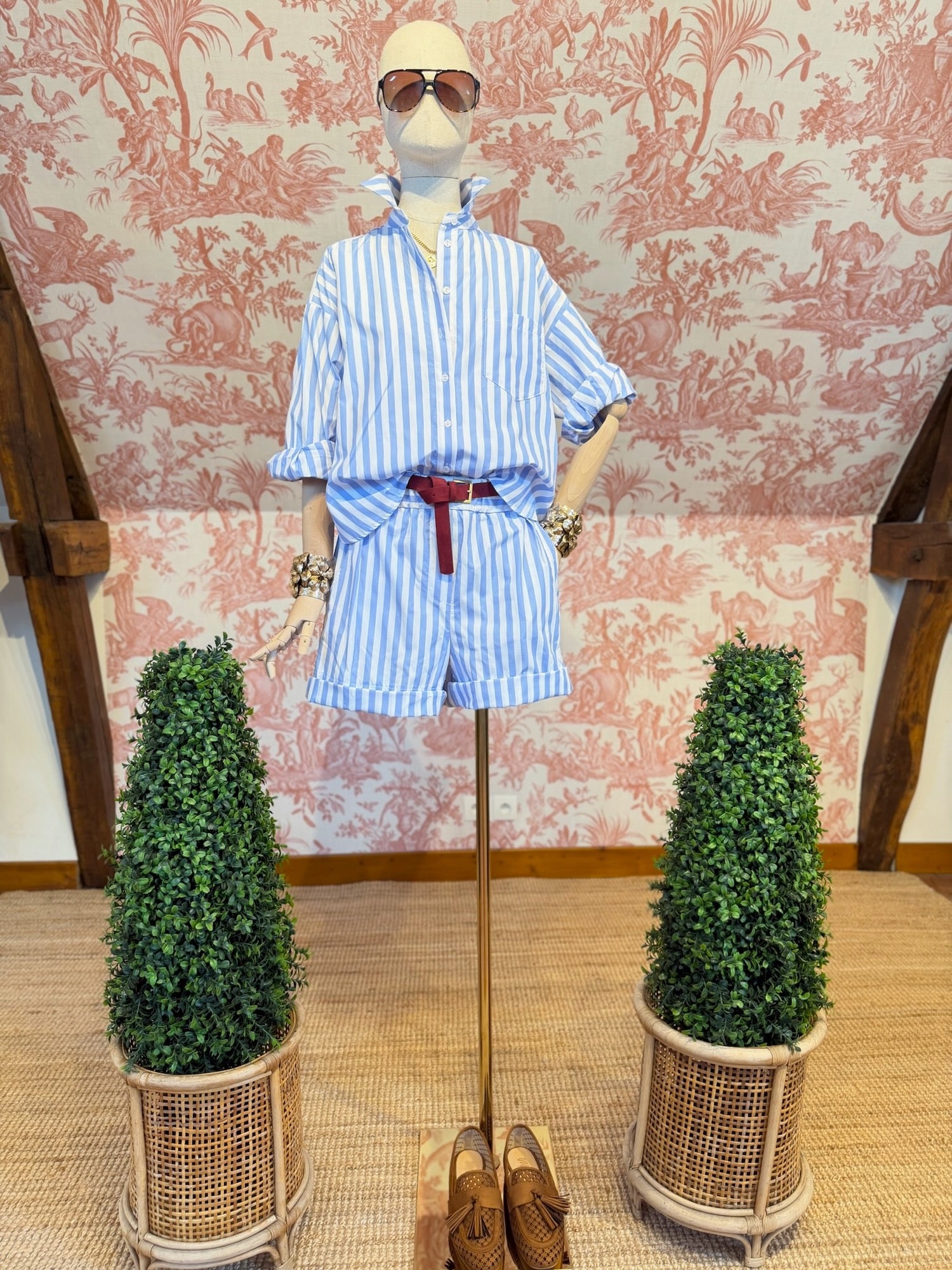 Camicia righe azzurre