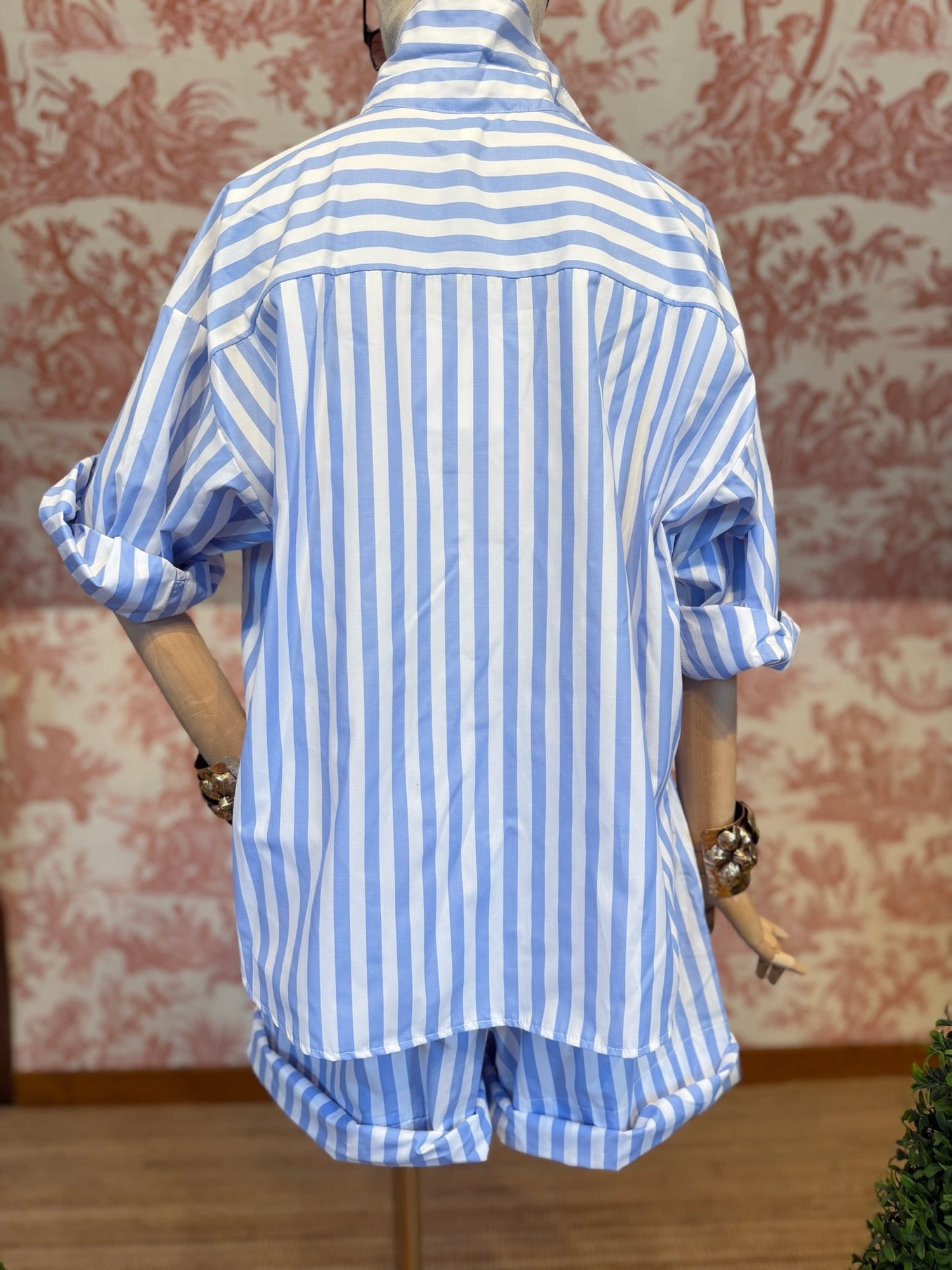 Camicia righe azzurre