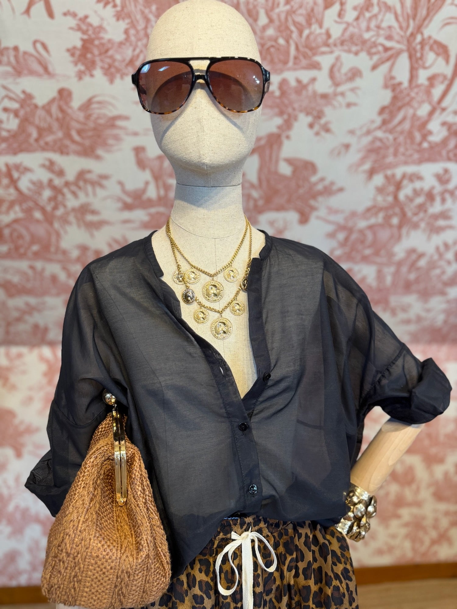 Cotton silk shirt