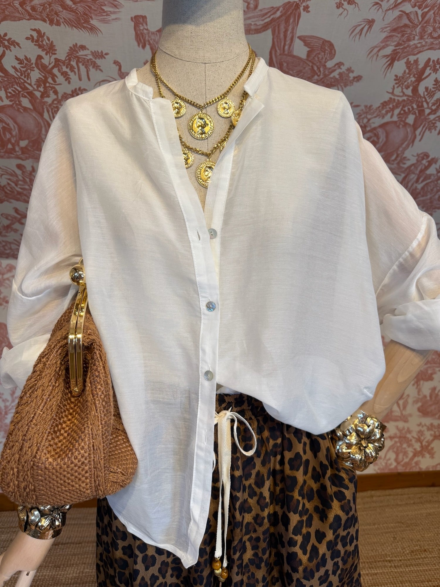 Camicia cotone e seta