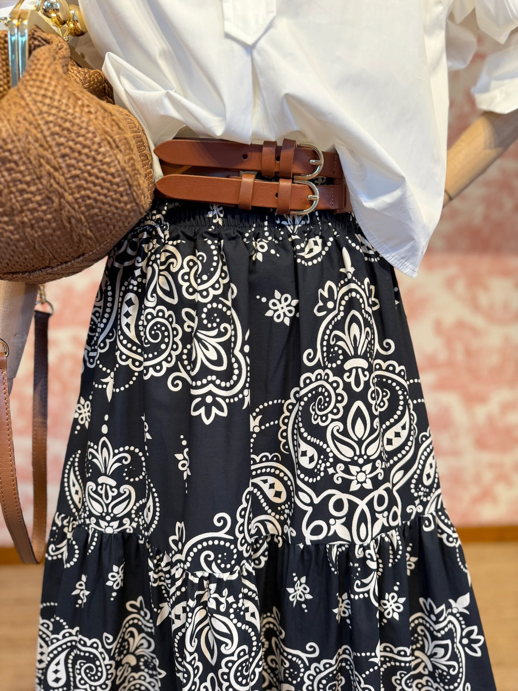 Black bandana skirt