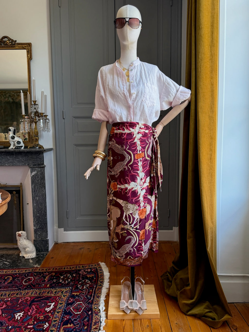 Camicia lino rosa
