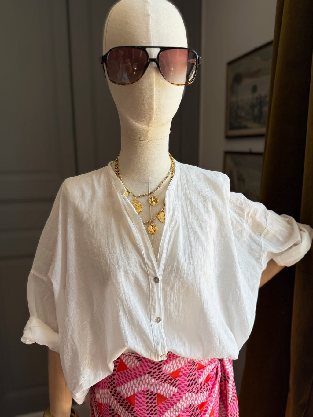 Camicia mussola bianca