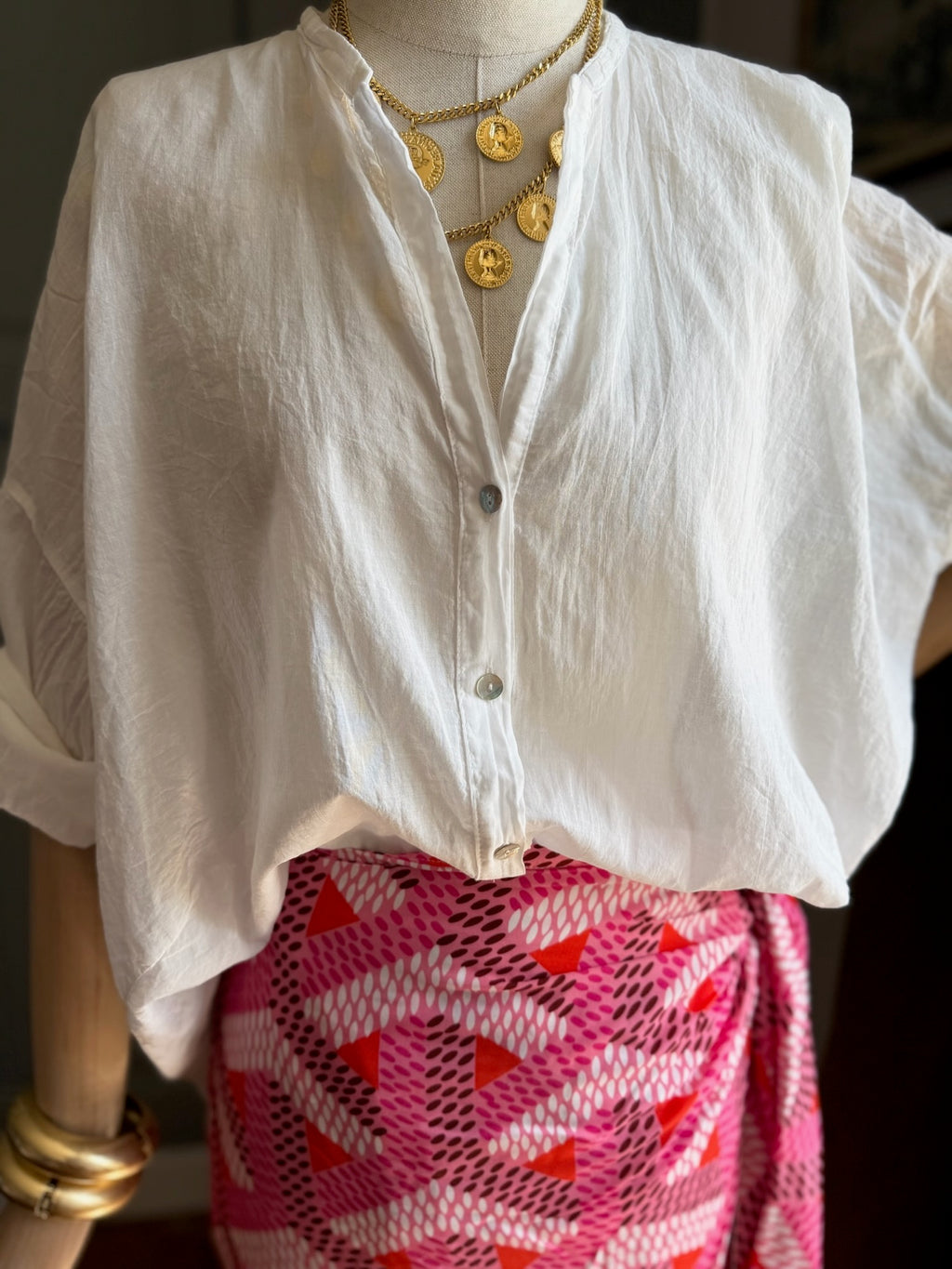 Camicia mussola bianca