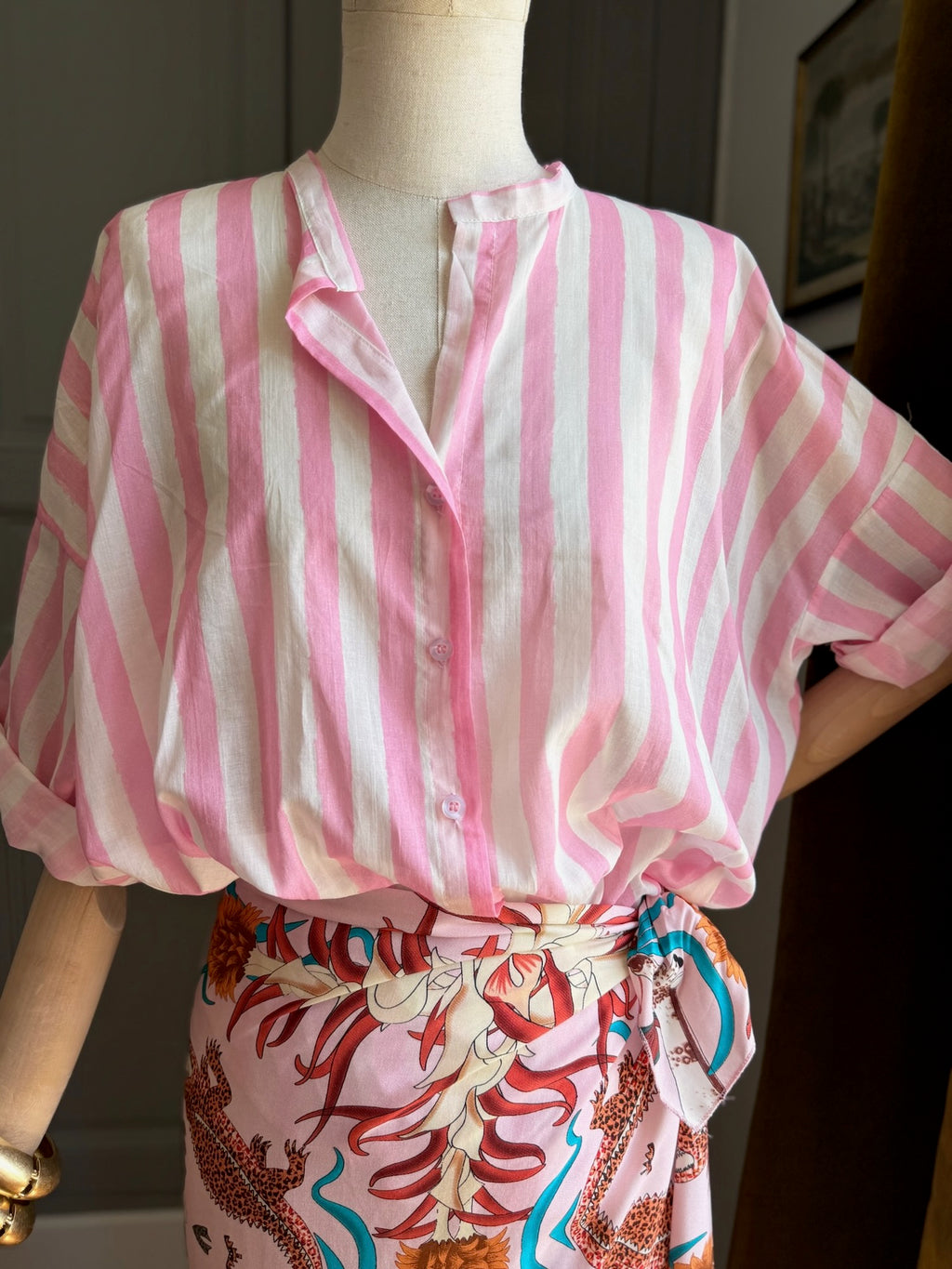 Camicia mussola righe