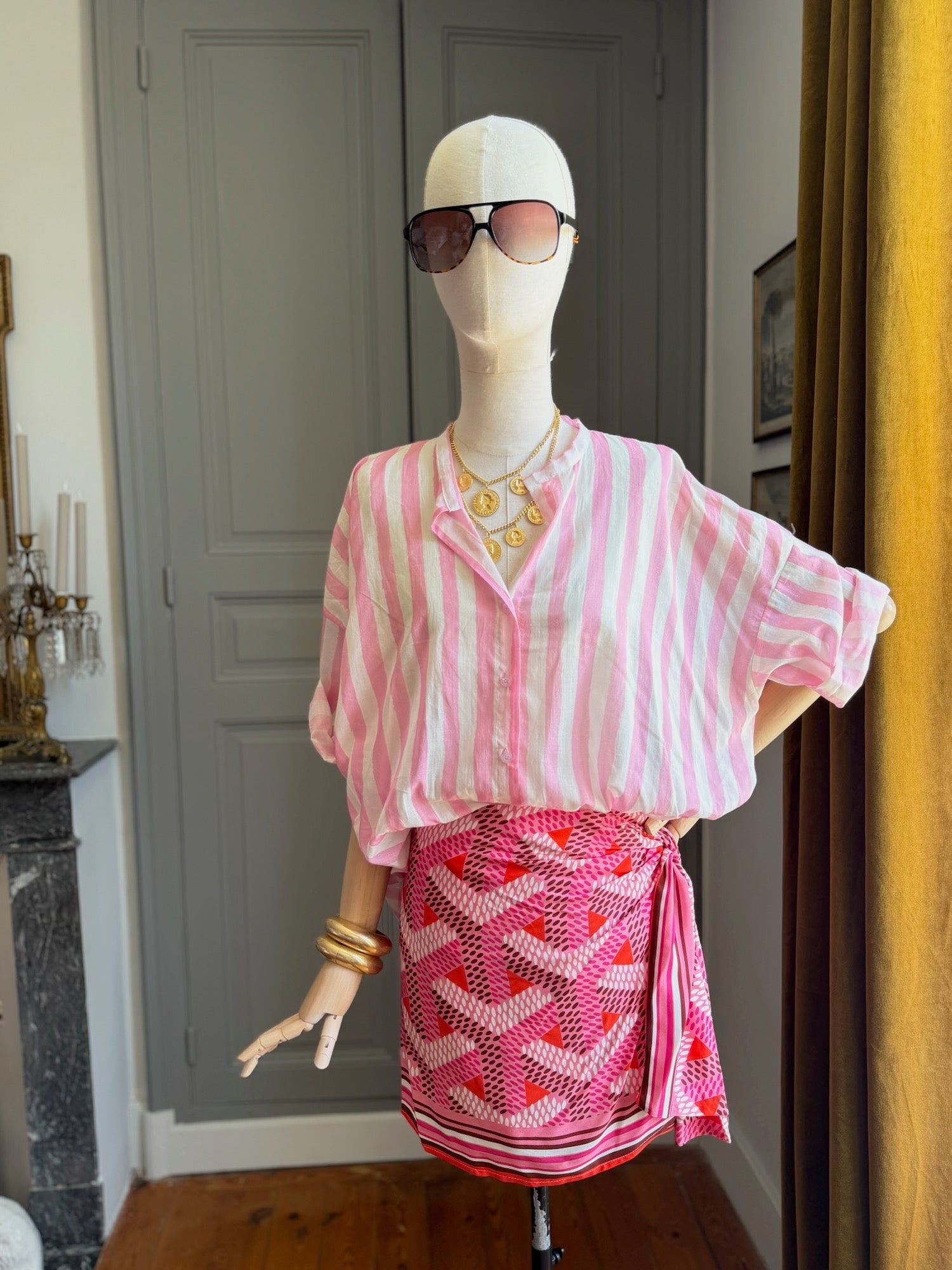 Camicia mussola righe