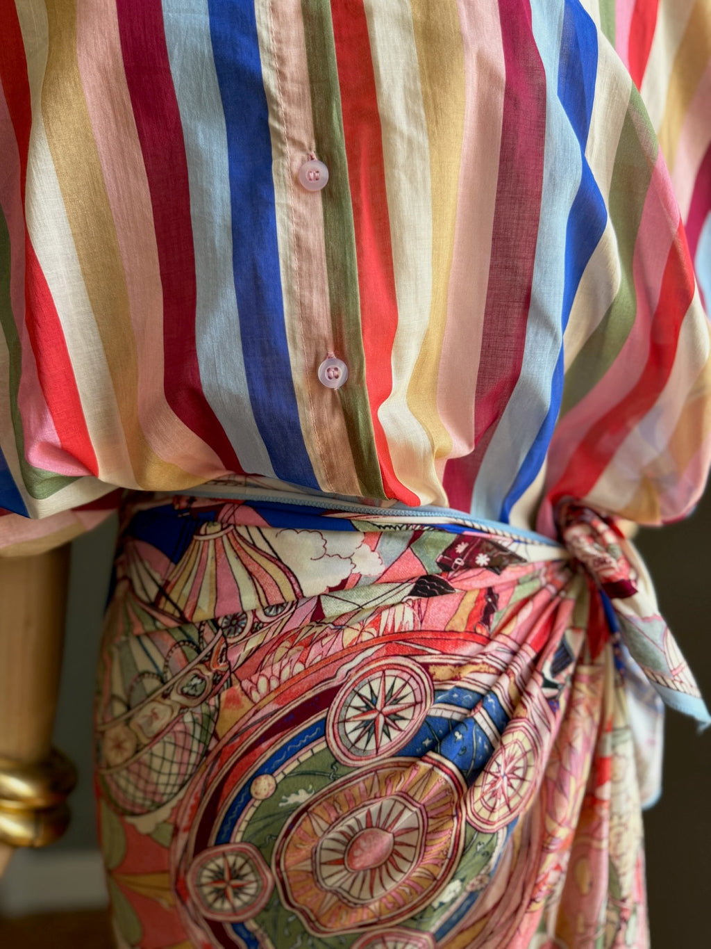 Camicia mussola multicolor