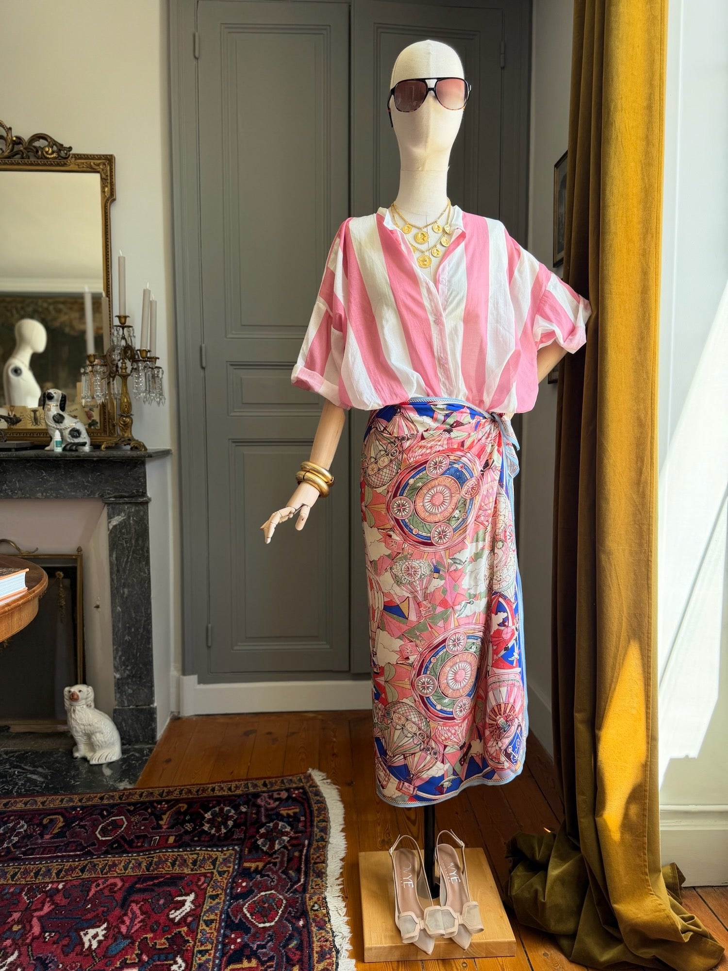Camicia mussola righe larghe