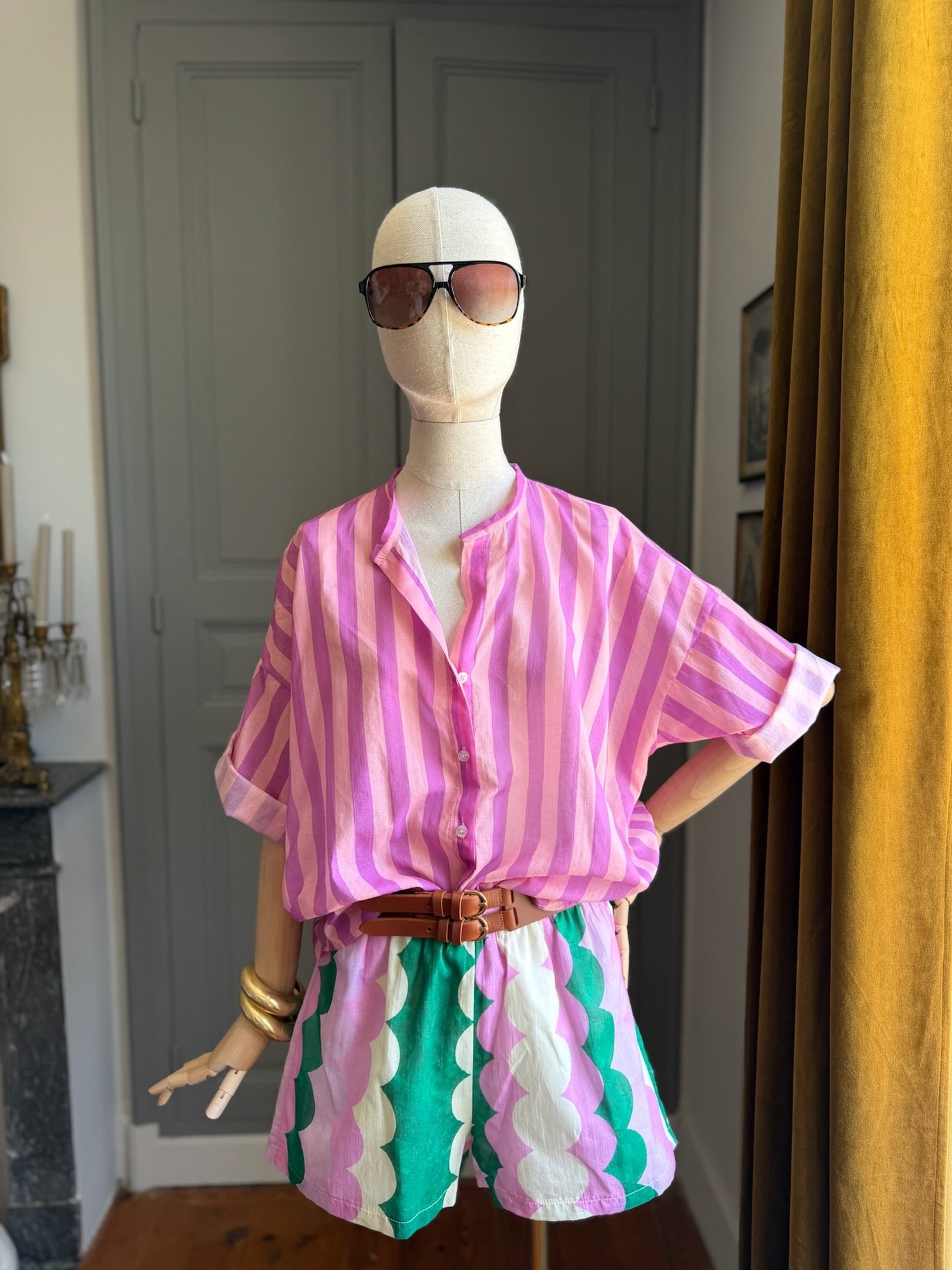 Camicia mussola righe