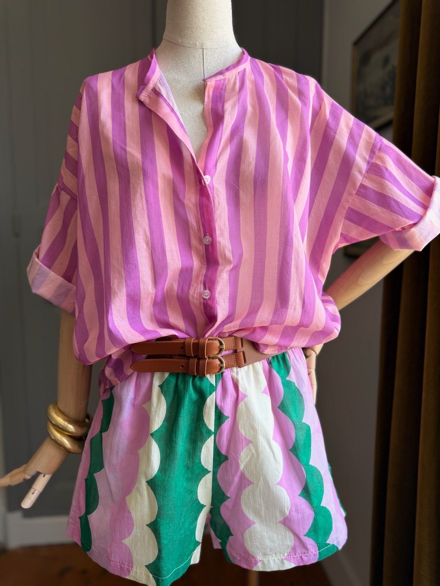 Camicia mussola righe