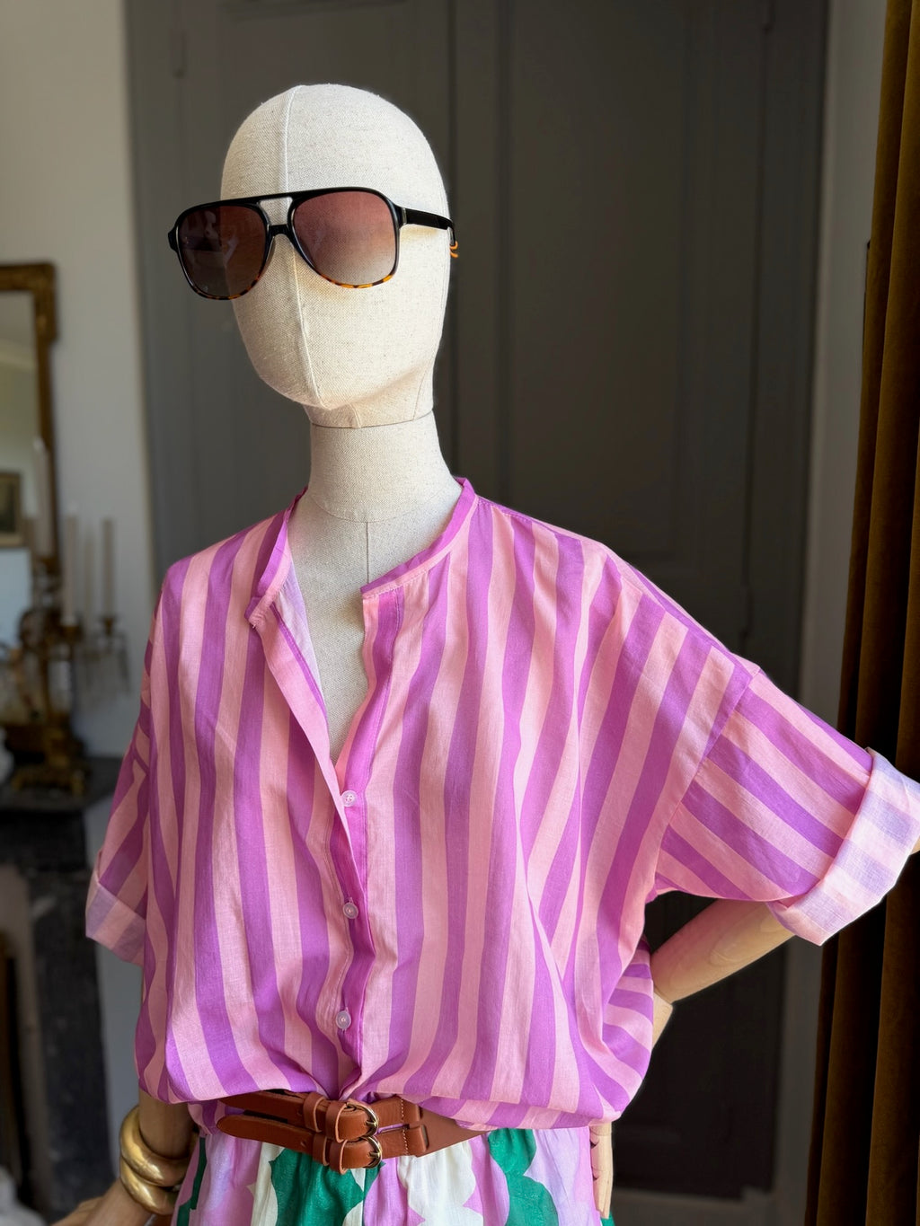Camicia mussola righe