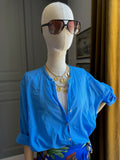 Camicia mussola blu